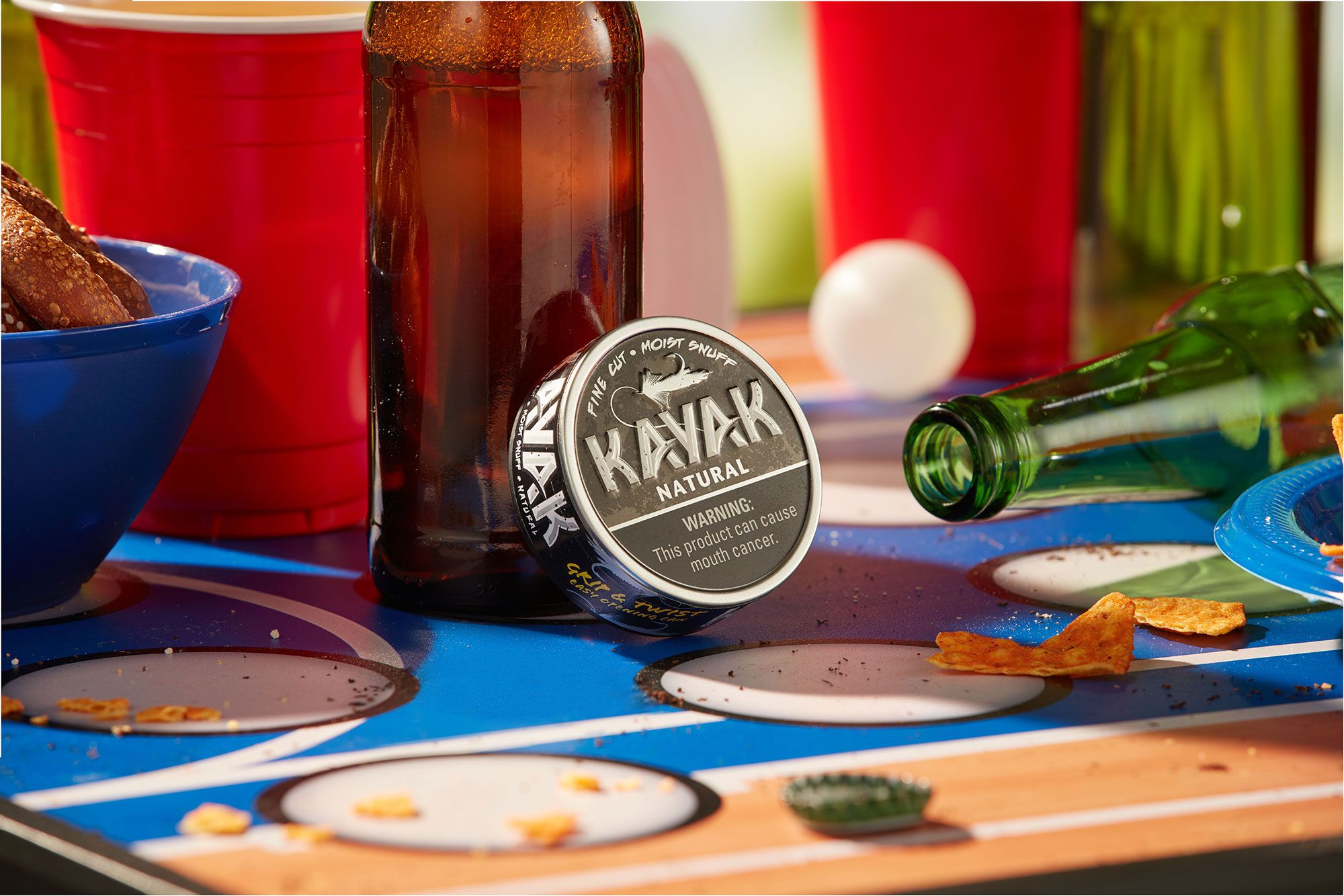 Natural Fine Cut Moist Snuff Tobacco Kayak Tobacco