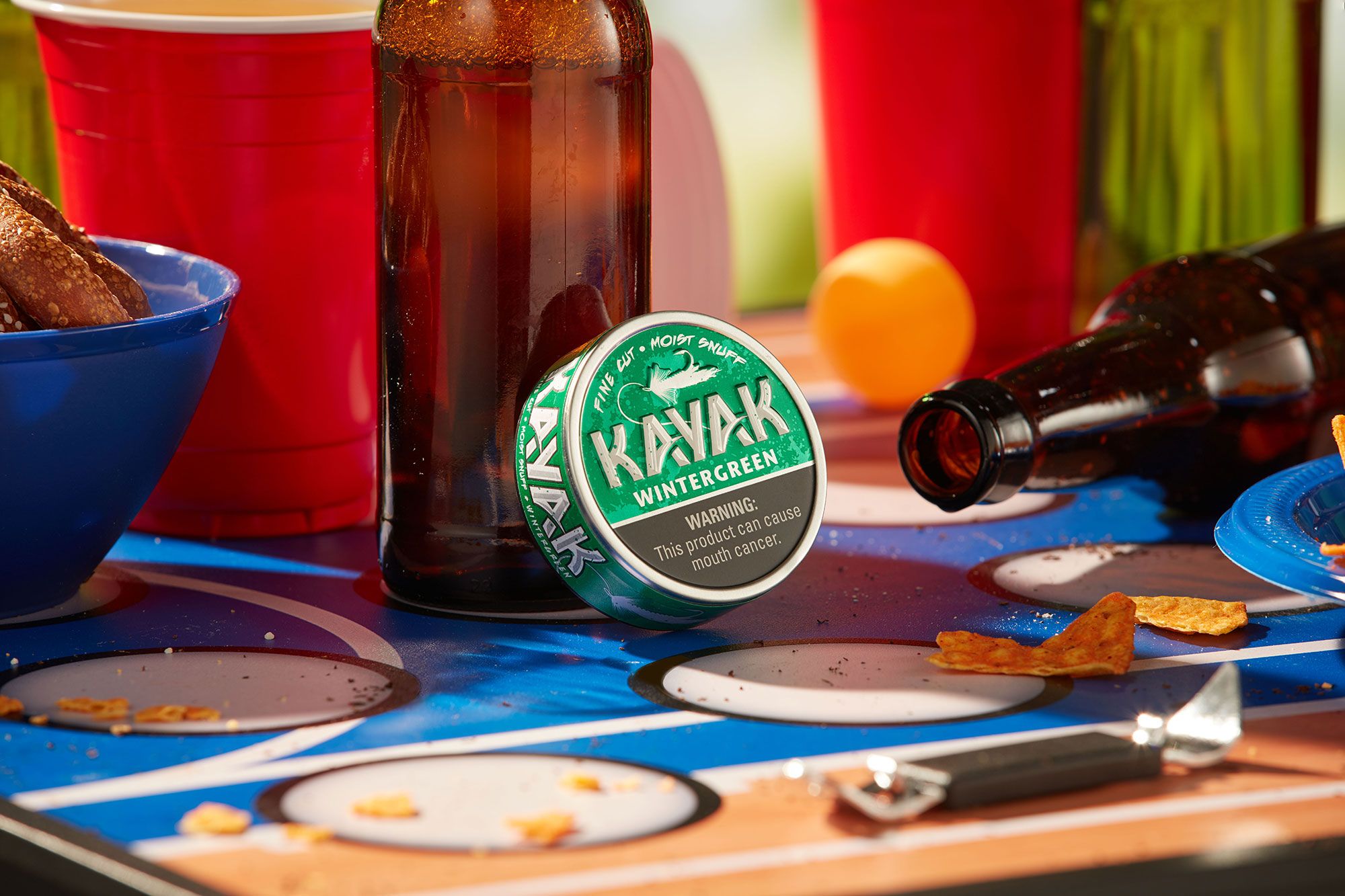 Wintergreen Fine Cut Moist Snuff Tobacco Kayak Tobacco